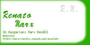 renato marx business card