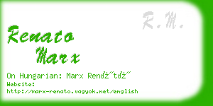 renato marx business card